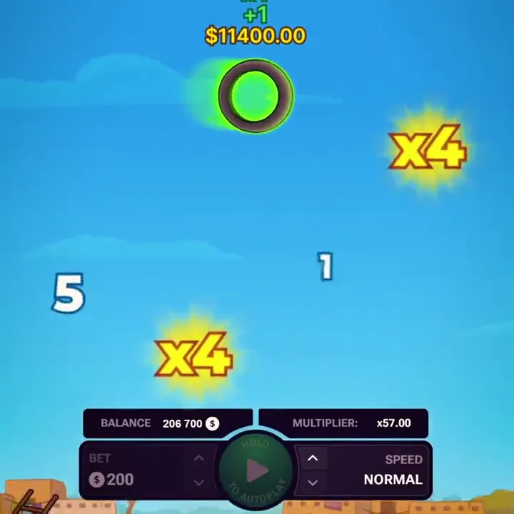Manche de Wheel Out affichant un multiplicateur très élevé au-dessus de la roue